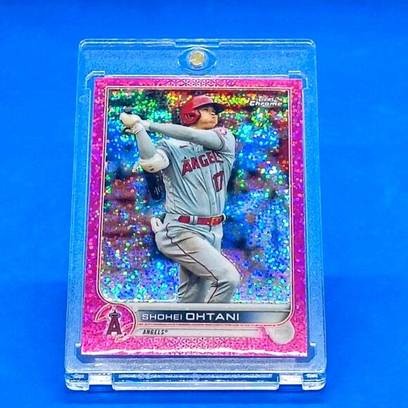 Shohei Ohtani #1 Topps Chrome Pink Speckled Foil 2022 #ed 135/350 - Picture 6 of 10